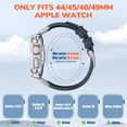 thumbnail image 6 of AIYOCK Compatible with Apple Watch Ultra2/Ultra Band 49mm 46mm 45mm 44mm for Men Women, Waterproof Silicone Watch Band for iWatch Series 10/9/8/7/6/5/4, 6 of 8