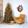 thumbnail image 4 of WMGHA 3D Snowman Breaking Through Wall Decals - PVC Adhesive Holiday Window Stickers for Kids' Rooms, Festive Christmas Wall Art for Living Room and Home Decor, 4 of 5