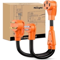 Nilight RV Y Splitter Adapter Cord 15 Amp 30 Amp to 50 Amp 5-15P TT-30P Male Plug to 14-50R Female Receptacle Heavy Duty Electrical STW Wire Waterproof Cord for RV Camper Van Trailer