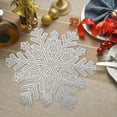 thumbnail image 4 of Dmlowu Snowflake Christmas Place Mats - Round Christmas Placemats for Dining Table, Non-Slip Table Mats for Party Holiday Decor, 17x17" Christmas Decorations Winter Placemats, 4 of 6