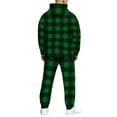 thumbnail image 6 of Hearthz Sweatsuits Men 2 Piece Outfit Plaid Fleece Athletic Jacket and Cargo Sweatpants Winter Sweatsuits Men, 6 of 6