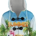 thumbnail image 4 of Hello Summer Chesapeake Bay Retriever at Swimming Pool Flamingo Swim Ring All Over Print 3D Hooded Duffle Toggle Coat Chessie Dog Lover - 12009, 4 of 6