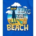 thumbnail image 3 of Pete The Cat - I Dig The Beach - Toddler And Youth Short Sleeve Graphic, 3 of 6