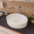 thumbnail image 1 of Pemberly Row Contemporary White 22" Oval Above Mount Ceramic Sink, 1 of 5
