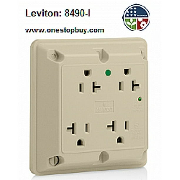 Leviton 8490I 4In1 Quad Receptacle Surge Hospital Grade 520R 20A