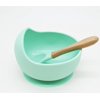 daintyBABY Silicone Bowl and Spoon Set- Mint
