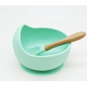 daintyBABY Silicone Bowl and Spoon Set- Mint
