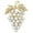 White, variant on Gyn&Joy Womens Gold T one Faux Pearl White Grapes&Crystal Rhinestones Leaf Fruit Brooch Pin