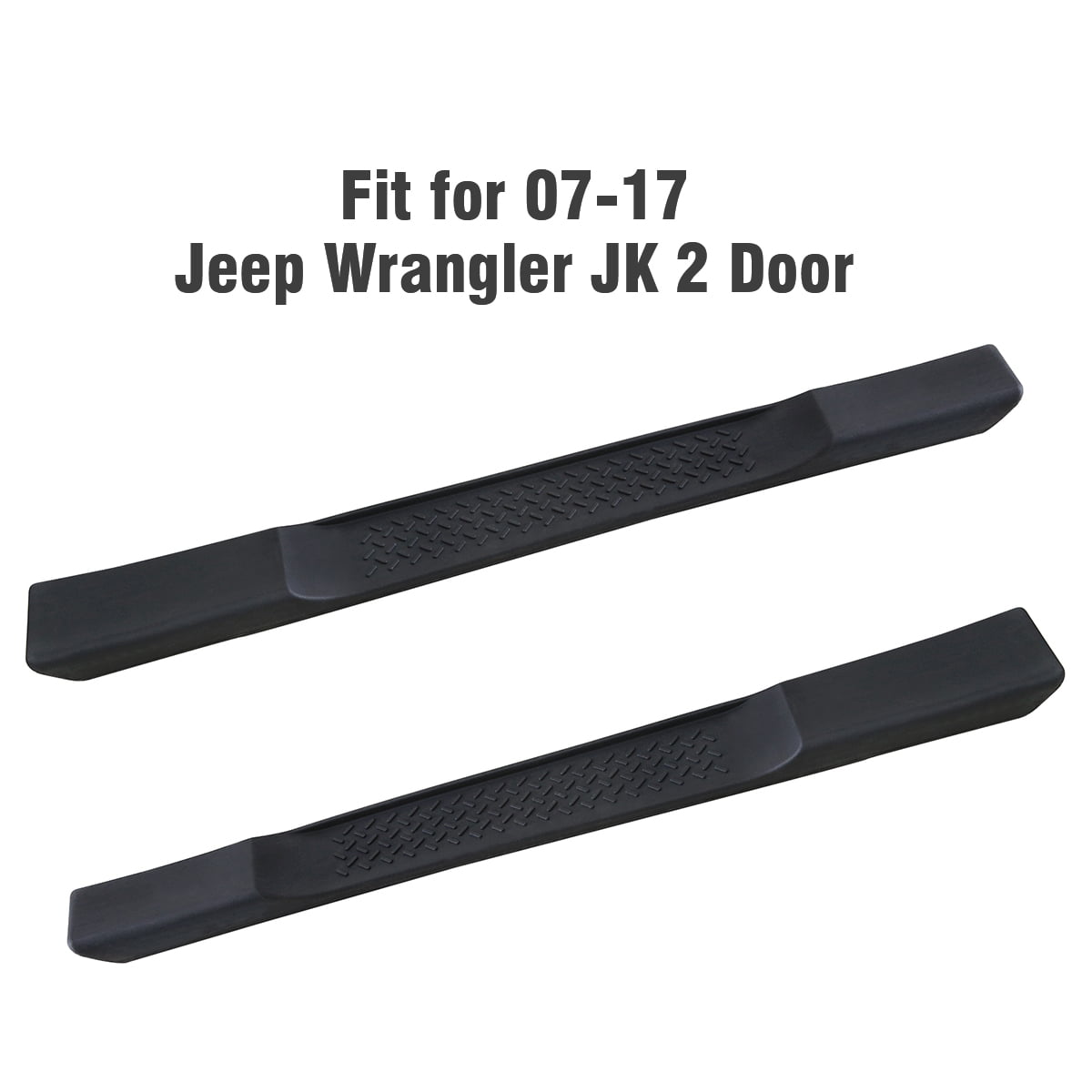 Fits 07-17 Jeep Wrangler JK 4DR Steel Side Step Bar Running Boards Black