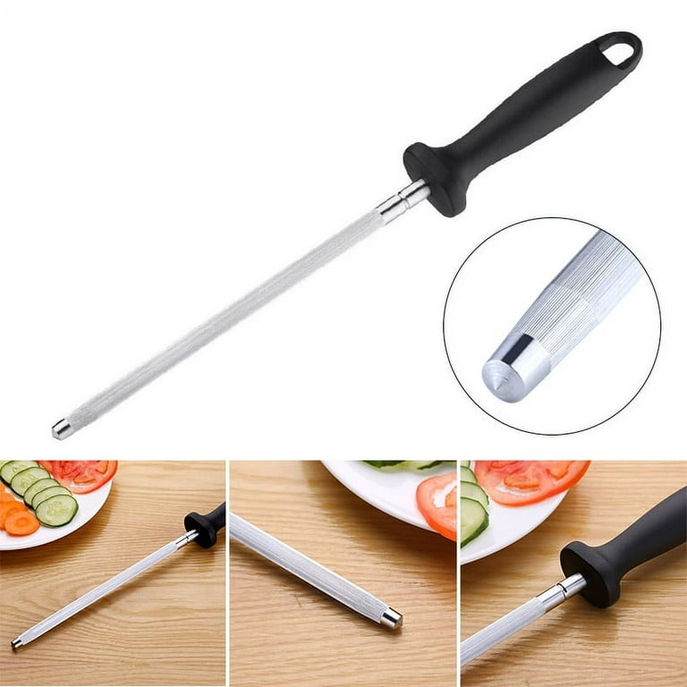 12 Diamond Knife Sharpening Steel Knife Sharpener Rod Stick for Kitchen