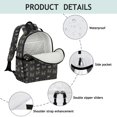 thumbnail image 4 of Black Cat Black Pattern Cute School Backpack Bag for School with Padded Back and Adjustable Shoulder Straps 15.25"x11.5"x5.25", 4 of 5