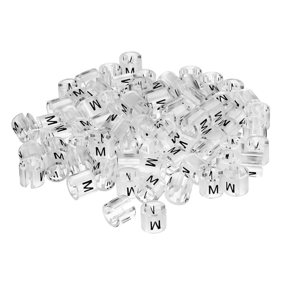 Unique Bargains Clothes Hanger Markers for Organizing Clothing Hangers M Size Tags Clear