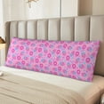thumbnail image 2 of Fotbe Pink Donuts Funda para Almohada Corporal con Diseño, Funda de Microfibra Ultrasuave de 20x54 Pulgadas, Ropa de Cama Elegante, 2 of 7