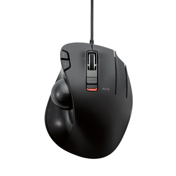 Ratón Trackball ELECOM EX-G con cable ergonómico de 4,5 onzas para PC Mac