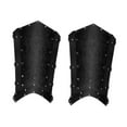 thumbnail image 4 of Funda para botas Fernando Steampunk medievales con cubre botas de Cuero PU negro, 4 of 8
