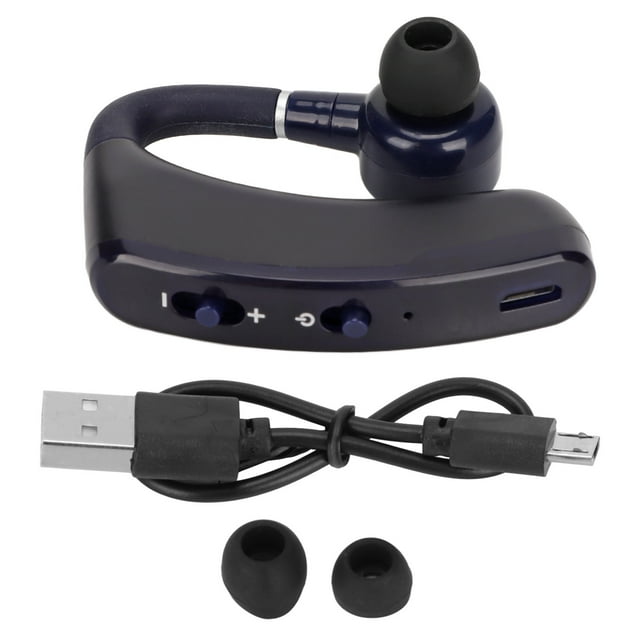 Auriculares Bluetooth 5.2 manos libres para negocios con pantalla digital LED para negocios, oficina y conducción.