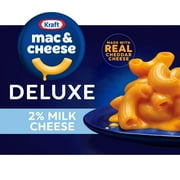 Kraft Deluxe Mac N Cheese Macaroni and Cheese Dinner with 2% Milk Cheese, 14 oz Box