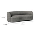 thumbnail image 4 of Pemberly Row 84 Inch Sofa Charcoal Gray Boucle Smooth Curved Kidney Shape, 4 of 11