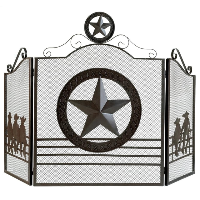 Pantalla para chimenea Accent Plus Lone Star, 26,5 x 13,5 x 35 cm, plancha