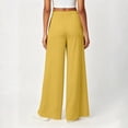 thumbnail image 6 of CHGBMOK Women's Plus Size Palazzo Pants Elastic High Waist Drawstring Wide Leg Pants Flowy Floor-Length Trousers with Pockets Loose Casual Pants, 6 of 9
