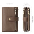 thumbnail image 3 of Small Womens Wallet Leather Bifold Card Holder RFID Blocking with Zipper Coin Pocket, 3 of 6
