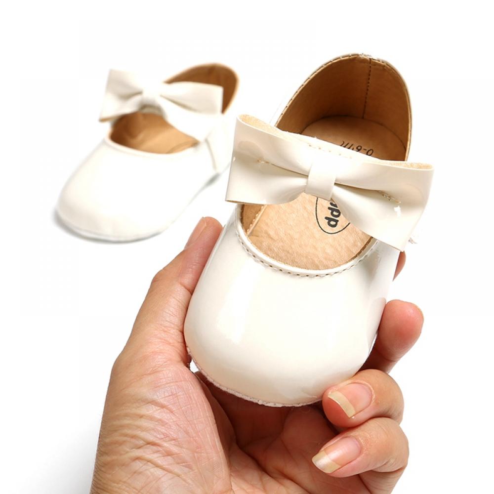 Yinrunx Ballet Shoes for Girls Baby Girl Shoes 0-3 Months Newborn Shoes Non-slip with Bowknot Baby Shoes 0-3 Months Dress Shoes for Girls Toddler Ballet Shoes Soft Sole Baby Shoes Baby Girl Dress Shoe - image 4 of 8