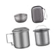 thumbnail image 3 of Taza de titanio, juego de té, taza de viaje, taza portátil para beber, taza de agua, tetera para acampar para el hogar, oficina, camping, pesca, mochi 4 PIEZAS, 3 of 8