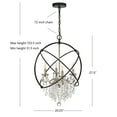 thumbnail image 5 of SAFAVIEH Sabina 4 Light Mid-Century Modern Pendant, Nickel/Black, 5 of 6