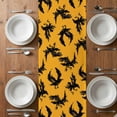 thumbnail image 6 of Halloween Table Runner - 72 Inch Long, Kitchen Dining Table Runner Dresser Scarves, Orange Farmhouse Crow Spooky Black Birds Farmhouse Decor for Coffee Tables Wedding Party Banquet, 6 of 8