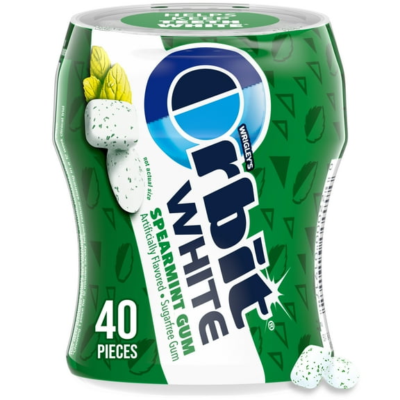 Orbit White Spearmint Sugar Free Chewing Gum - 40 Piece Bottle