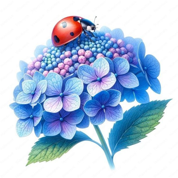 5D DIY Taladro Diamante Pintura Hortensia Kit Del Arte 30x30cm