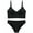 Black, variant on Women Sexy Casual V Neck Sports Vest Crop Wire Free Bra Lingerie Sexy Underwear Suit