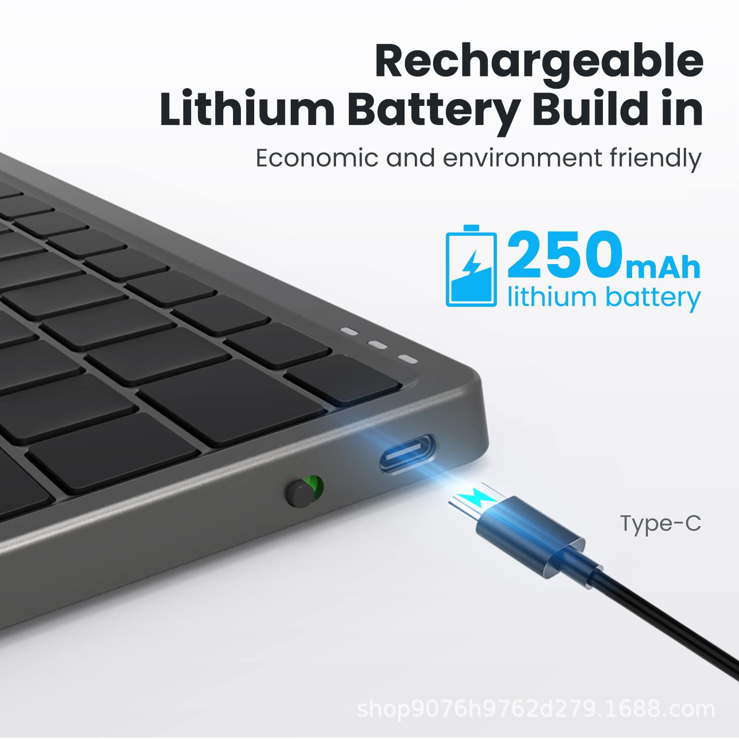 MiFuny Wireless Bluetooth Keyboard Tablet Phone Computer with PU Leather Hidden Touchpad Bluetooth Portable Keyboard