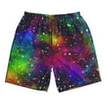 thumbnail image 4 of Bixox Men's Bright Universe printing Casual Classic Fit Short Summer Beach Shorts, 4 of 6