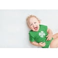 thumbnail image 3 of St. Patricks Day - Distressed Shamrock Kelly Green Soft Baby One Piece - 3-6 months, 3 of 5