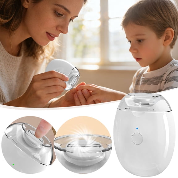 Electric Automatic Nail Clipper,3 Adjustable Speeds Electric Nail File with LED Light,Easy to Use Fingernail Trimmer for Elderly Women Men,USB Rechargeable Nail Grinder Trimmer For Thick Nail