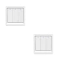 thumbnail image 3 of Naiovety Interruptor de botón, ligero, inalámbrico, Control de voz, tres bandas, interruptores de luz, dispositivo de iluminación para sala de Tipo de llave de tres vías 2piezas Naiovety CBP496672, 3 of 6