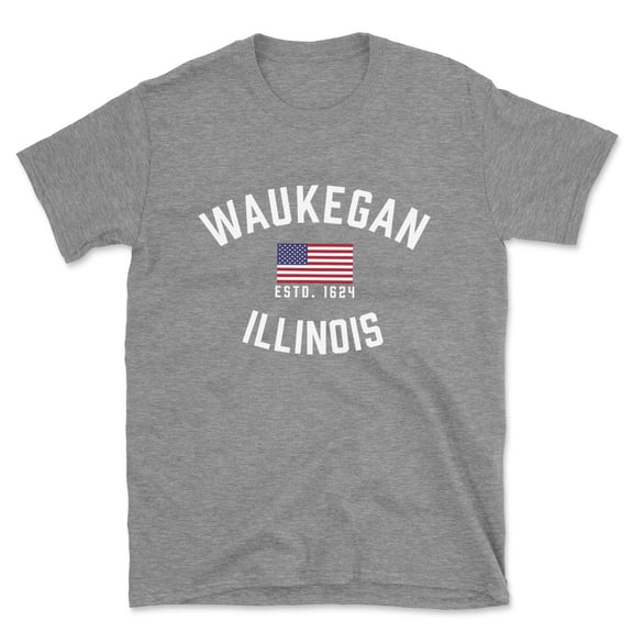 Waukegan Illinois Patriot Men's Cotton T-Shirt