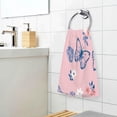 thumbnail image 6 of SKYSONIC Butterfly Pink Ultra Soft 2 PCS Towel Set, Highly Absorbent Hand Towels, 16"x28" Cotton Towels for Bathroom Hotel Gym Travel, Ideal for Daily Use, 6 of 7