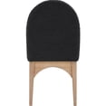 thumbnail image 2 of Pemberly Row Contemporary Black Boucle Fabric Dining Side Chair, 2 of 9