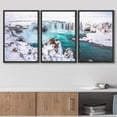 thumbnail image 3 of wall26 Framed Canvas Print Wall Art Set Arctic Winter Snow Waterfall Lake Nature Wilderness Photography Realism Rustic Landscape Colorful Cool for Living Room, Bedroom, Office - 16"x24"x3 B, 3 of 5