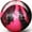 Black, Pink, variant on Pyramid Path Rising Pearl Bowling Ball