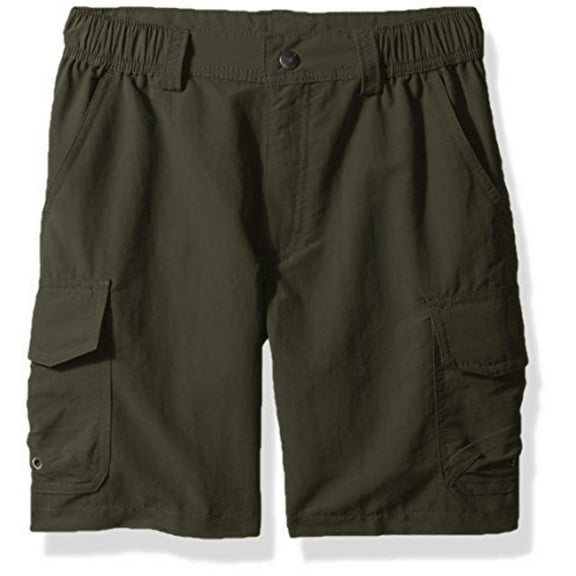 White Sierra Boy's ROCKY Ridge Shorts, Dark Olive, X-Small