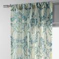 thumbnail image 2 of Terrace Teal Printed Faux Linen Sheer Curtain (1 Panel), Terrace Teal, 50W X 96L, 2 of 9