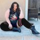 thumbnail image 5 of Calcetines altos hasta el muslo Yuxing para mujer talla grande extra largos a rayas negros y rosas, 5 of 5