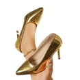 thumbnail image 4 of Xfvqtps Womens Heels Pointed Toe High Heel Dress Shoes Metallic Texture Evening Pumps Wedding Party Cocktail Shoes, 4 of 9