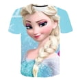 thumbnail image 1 of Anna Elsa niños camisetas niñas verano Elsa Frozen ropa bebé camisetas niños manga ropa camiseta 2 3 5 7 8 9-14 años 5T Gao Jinjia LED, 1 of 2