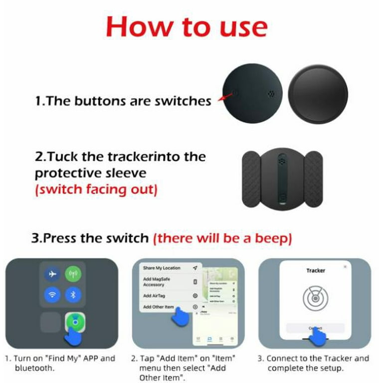 Magnetic Smart Tracking Tag GPS Tracker for Car Works with Apple