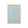 thumbnail image 1 of Oriental Wall Art with Frame, Traditional Floral Motifs Nostalgic, Printed Fabric Poster for Bathroom Living Room, 23" x 35", Sky Blue White, by Ambesonne, 1 of 2