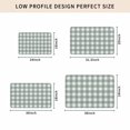 thumbnail image 5 of Green Farmhouse Door Mat Indoor Outdoor, Buffalo Plaid Check Lattice White Grid Non Slip Welcome Mat with Rubber Backing, Absorbent Fabric Front Door Mats Entryway Rug for Home Patio Entrance 16"x24", 5 of 9